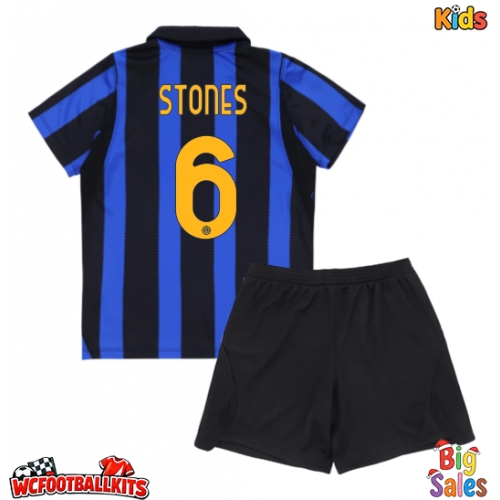 Inter Milan John Stones #6 Replica Home Stadium Kit for Kids 2026-27 Short Sleeve (+ pants)